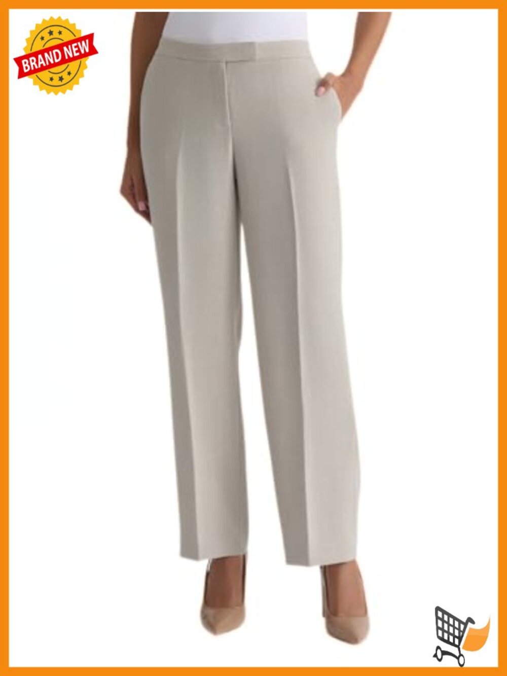 Pebble Crepe Trouser Dress Pants Mid Rise Straight Leg Workwear